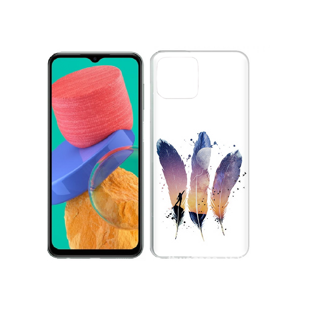 

Чехол MyPads Tocco для Samsung Galaxy M33 небесные перья (PT227322.603.519), Прозрачный, Tocco