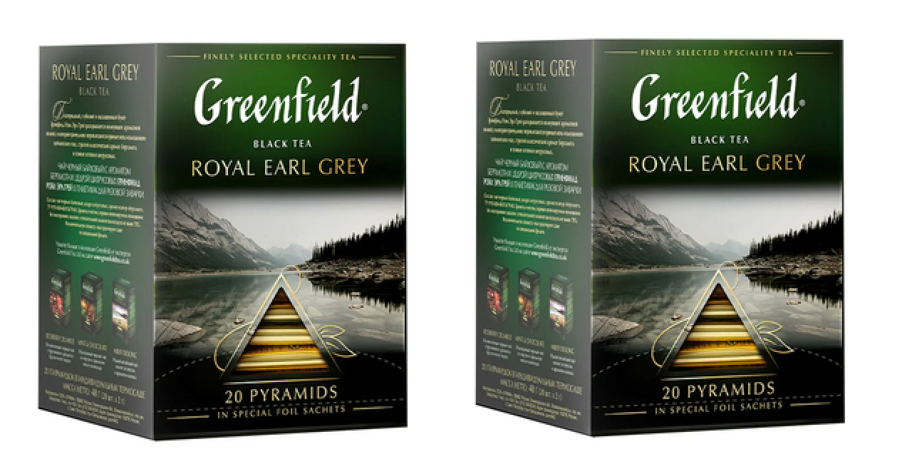

Чай черный Greenfield Royal Earl Grey пирамидки, 20 пакетиков по 2 г, 2 шт