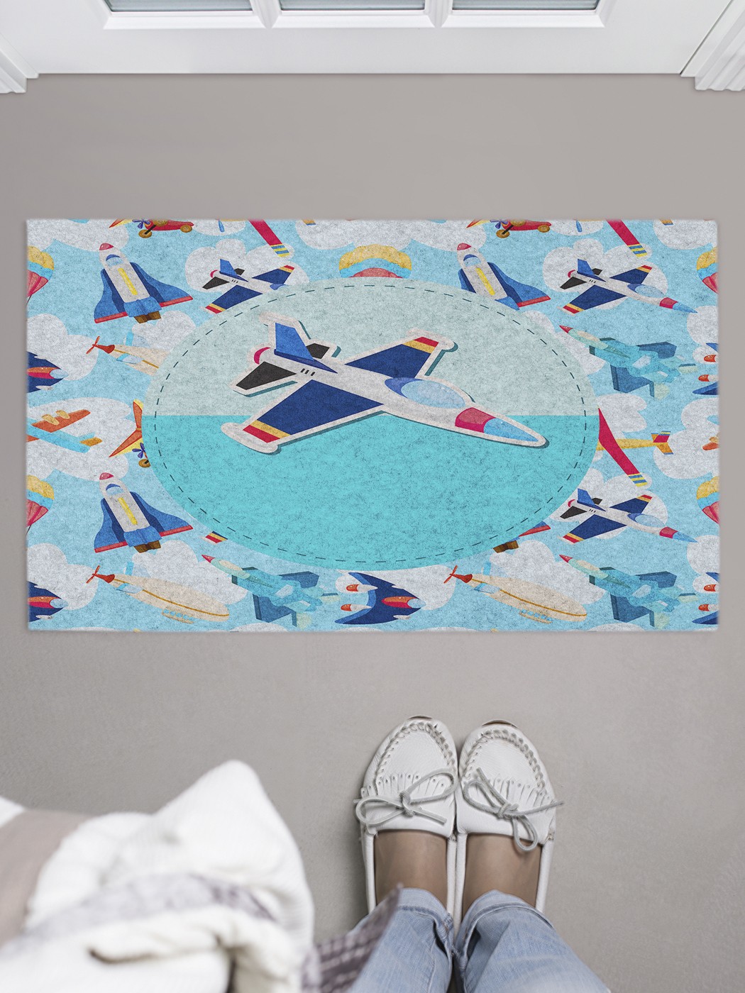 

Придверный коврик в прихожую для обуви, на резиновой основе, 75x45 см door_50791 JoyArty