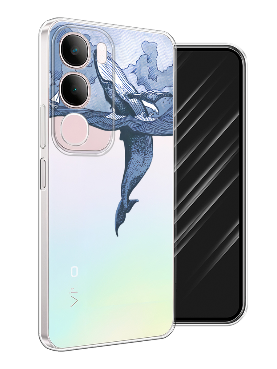 

Чехол Awog на Vivo Y19s "Два измерения", Голубой;черный;прозрачный, 2612350-1