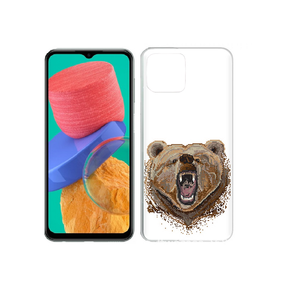 

Чехол MyPads Tocco для Samsung Galaxy M33 пиксельный медведь (PT227322.603.539), Прозрачный, Tocco