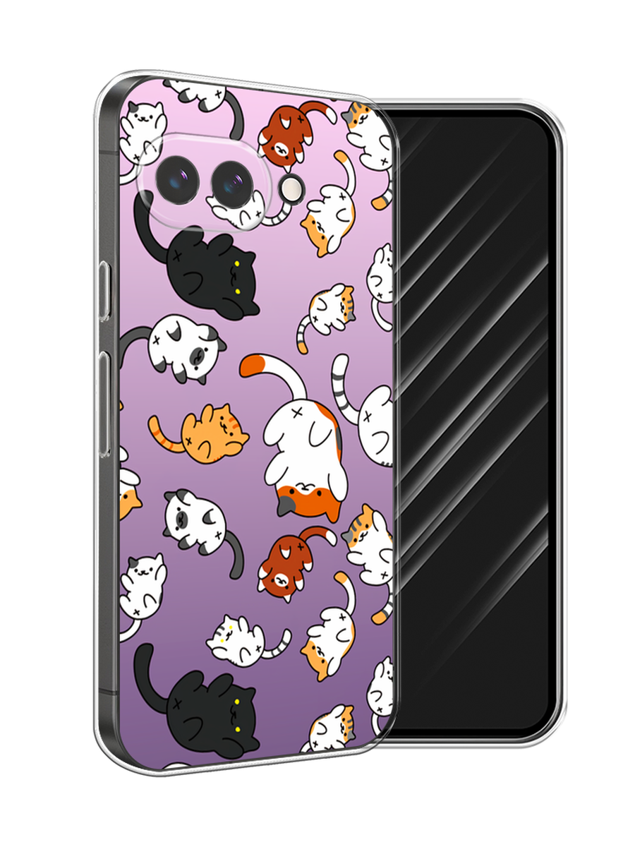 

Чехол Awog на Google Pixel 9a "Котопад", Фиолетовый;белый, 272250-1
