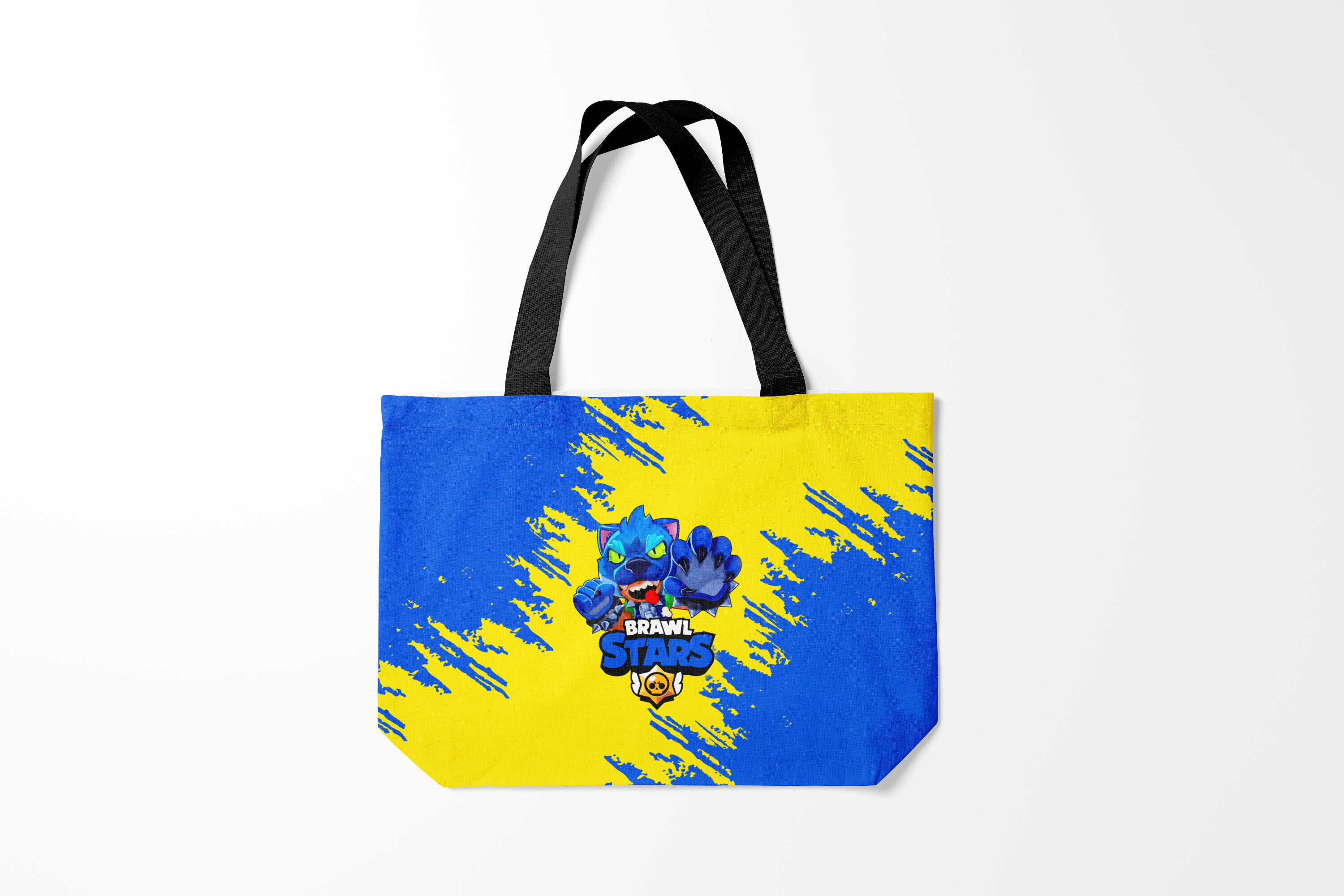 

Сумка шoппер унисекс Burnettie Brawl Stars, голубой; желтый, Brawl Stars