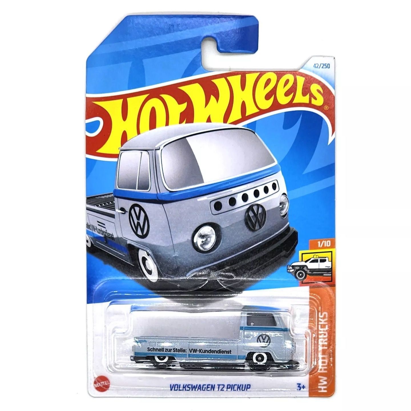 

Машинка металлическая Hot Wheels коллекционная модель Volkswagen T2 Pickup, Серый;голубой, HW-metall-all