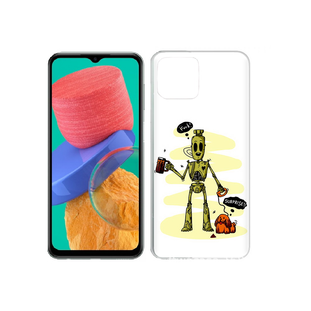 

Чехол MyPads Tocco для Samsung Galaxy M33 прикольный робот (PT227322.603.557), Прозрачный, Tocco