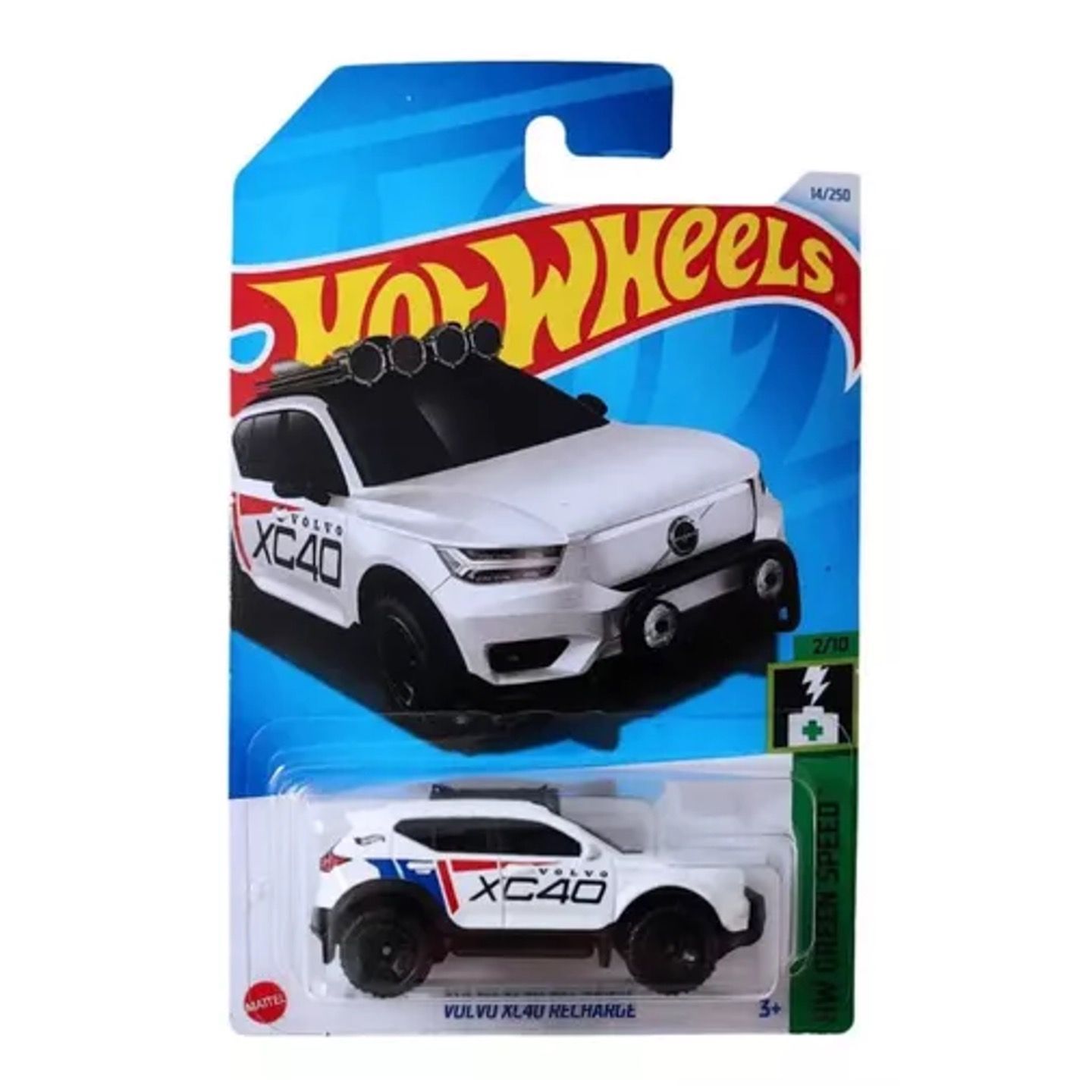 

Машинка металлическая Hot Wheels коллекционная модель Volvo XC40 Recharge, Белый;синий;красный, HW-metall-all