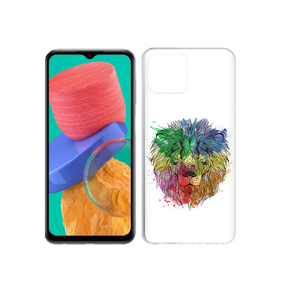 

Чехол MyPads Tocco для Samsung Galaxy M33 разноцветный гордый лев (PT227322.603.573), Прозрачный, Tocco
