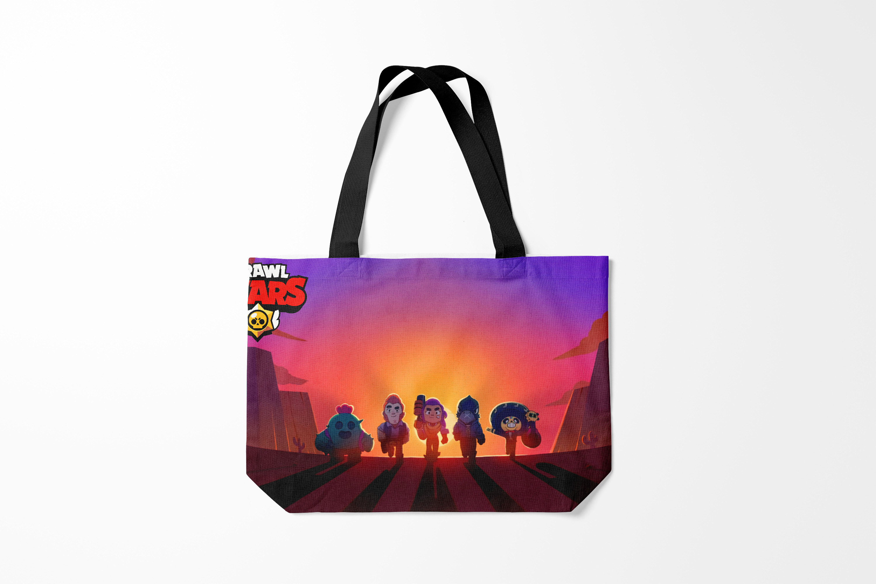

Сумка шoппер унисекс Burnettie Brawl Stars, фиолетовый; розовый, Brawl Stars