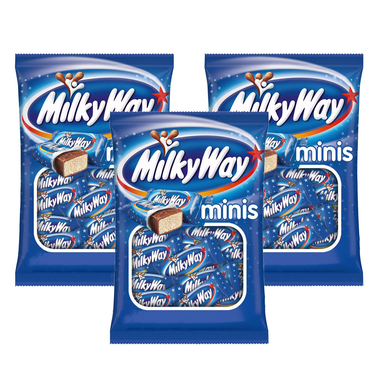 

Шоколадные конфеты Milky Way Minis, Суфле, Пакет, 176 гр*3шт., Minis