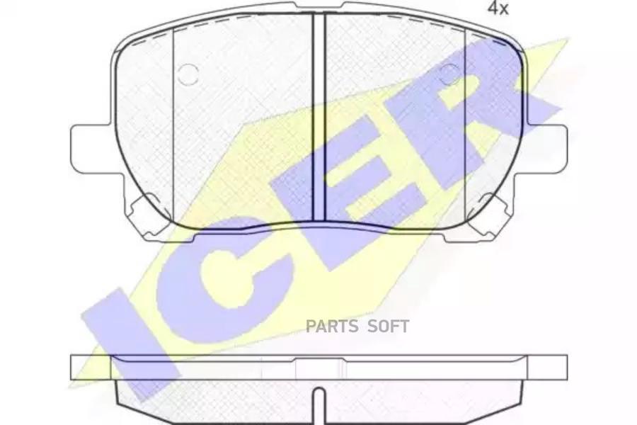 

Колодки Передние Toyota Matrix Icer 181820 Icer арт. 181820