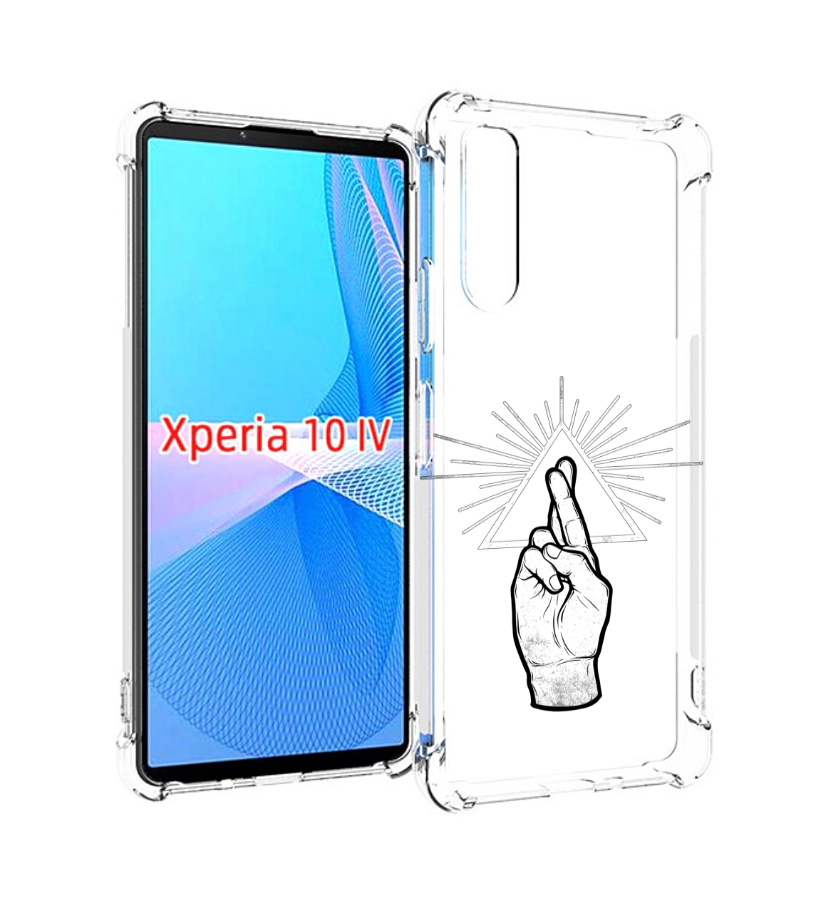 Чехол MyPads черно белая рука для Sony Xperia 10 IV (10-4)