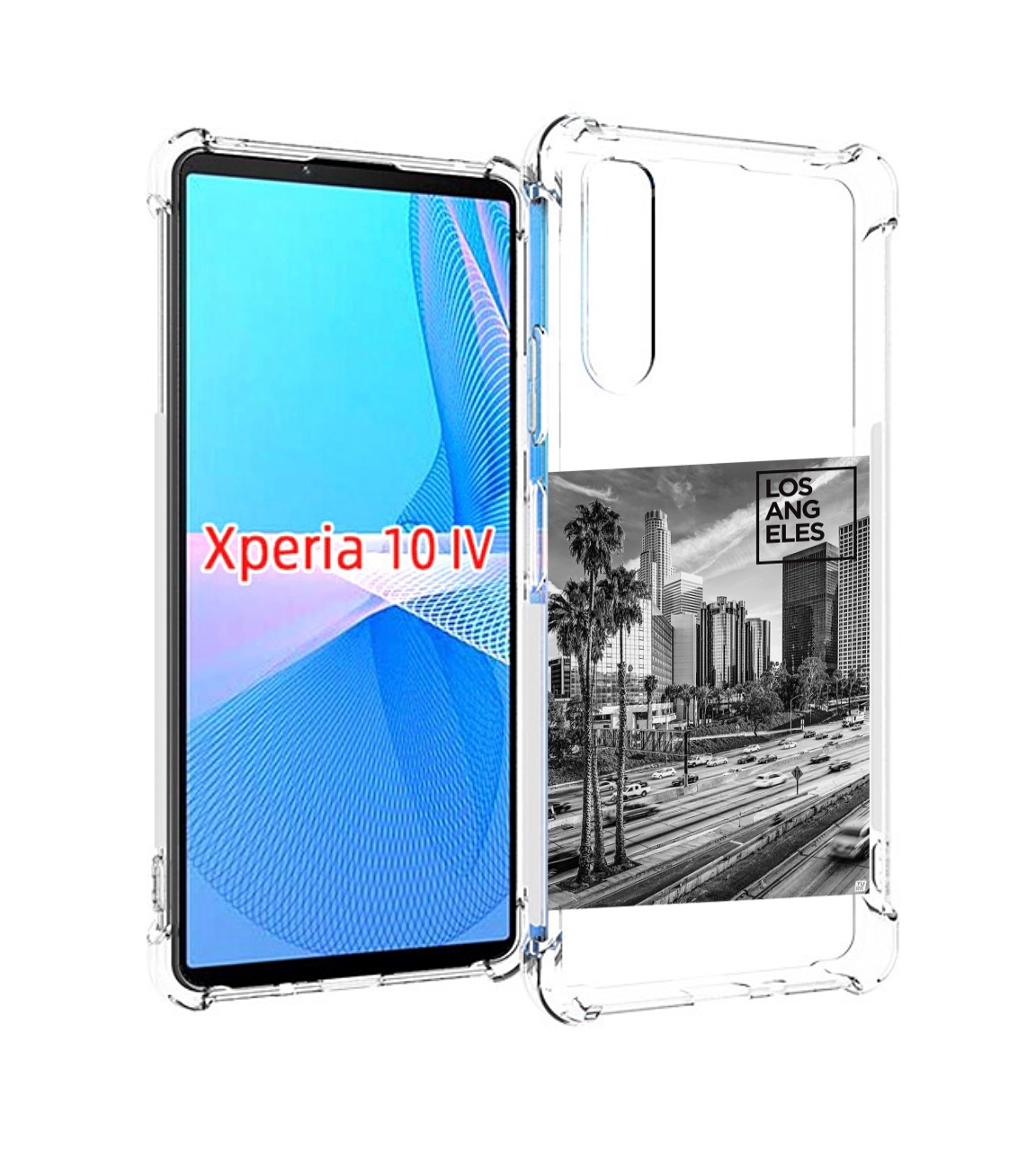 

Чехол MyPads черно белый лос анджелес для Sony Xperia 10 IV (10-4), Прозрачный, Tocco