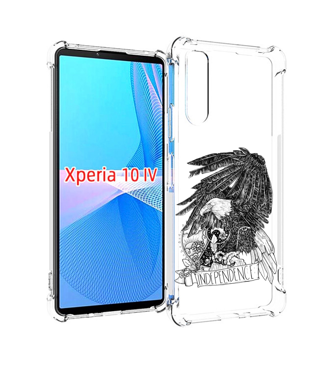 

Чехол MyPads черно белый сокол для Sony Xperia 10 IV (10-4), Прозрачный, Tocco