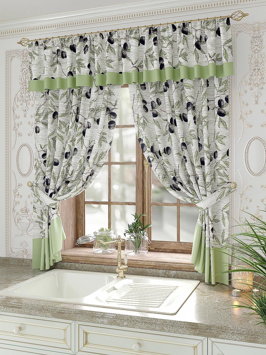 

Комплекты штор AT HOME Лейрина высота 180 см, ширина 150 см, Белый, 934098