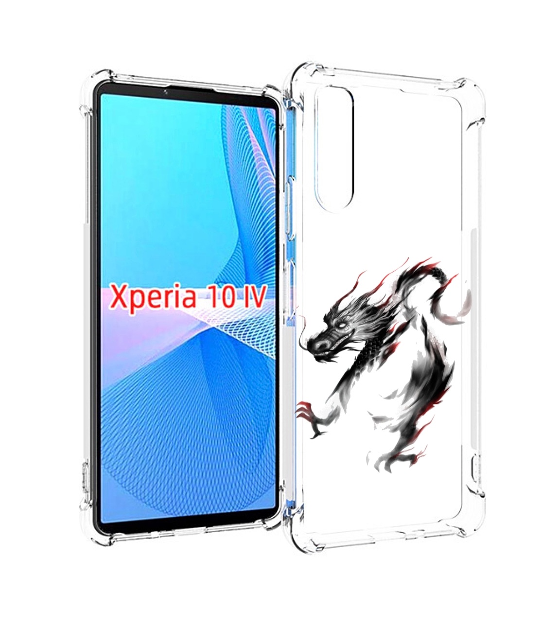 Чехол MyPads черный дракон для Sony Xperia 10 IV (10-4)