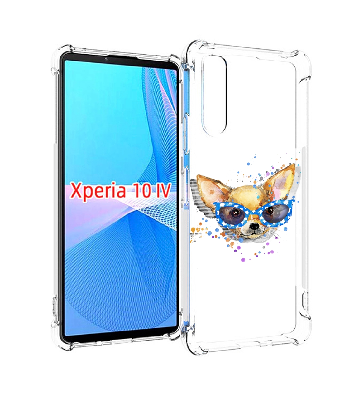 

Чехол MyPads чихуа-хуа в очках для Sony Xperia 10 IV (10-4), Прозрачный, Tocco