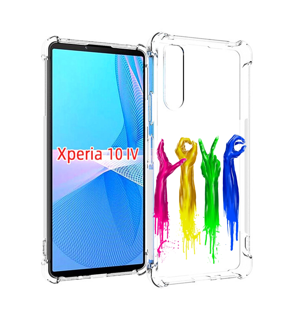 

Чехол MyPads яркие руки love для Sony Xperia 10 IV (10-4), Прозрачный, Tocco