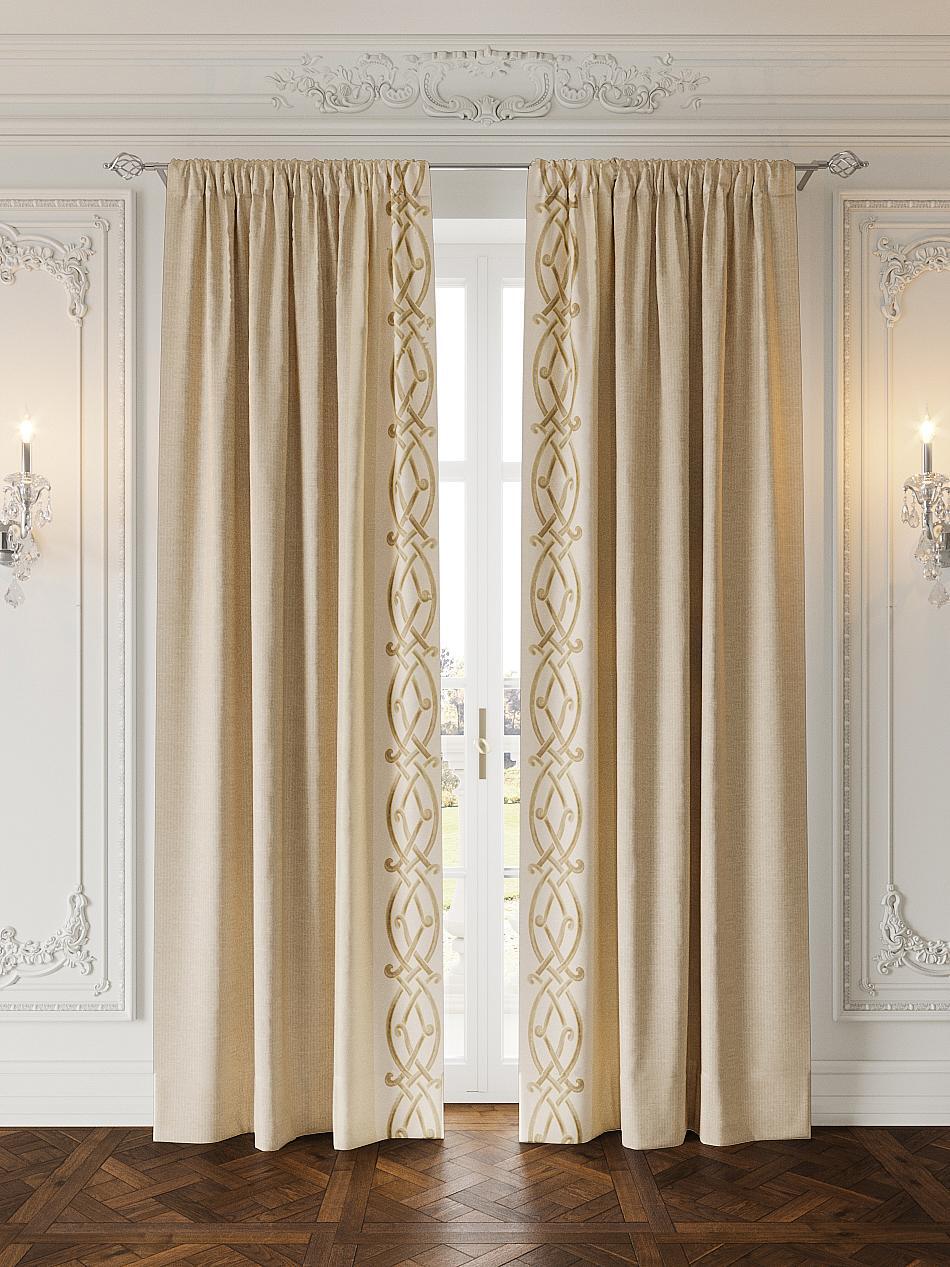 

Комплекты штор AT HOME Итлон высота 280 см, ширина 150 см, Бежевый, 947270