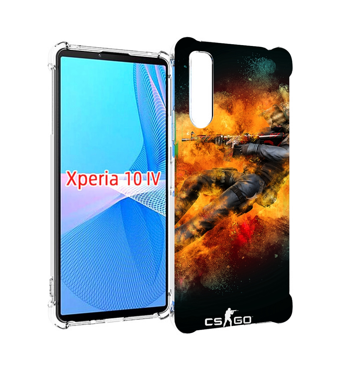

Чехол MyPads CS-go Контр-террорист для Sony Xperia 10 IV (10-4), Прозрачный, Tocco