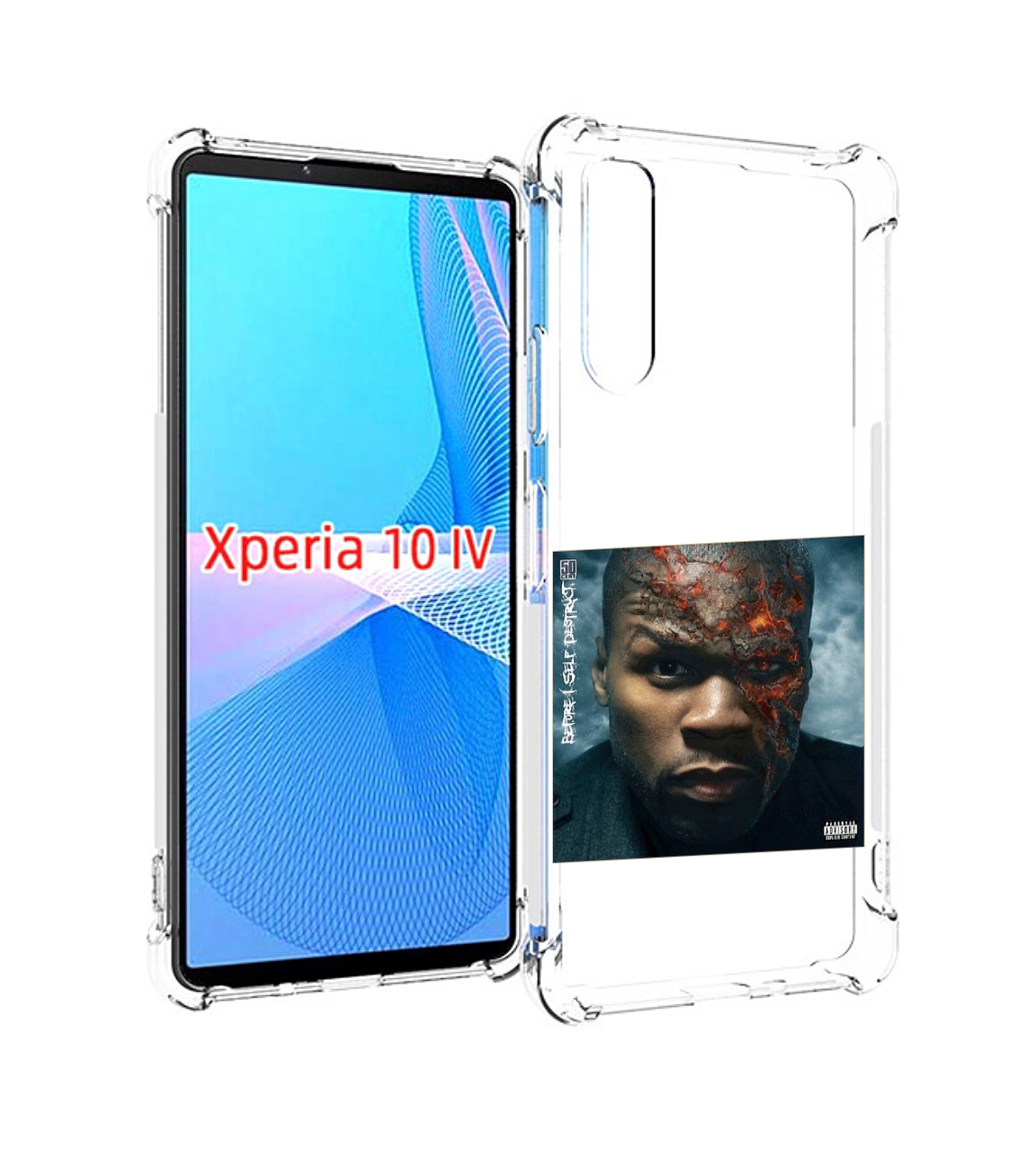 

Чехол MyPads 50 Cent - Before I Self Destruct мужской для Sony Xperia 10 IV (10-4), Прозрачный, Tocco