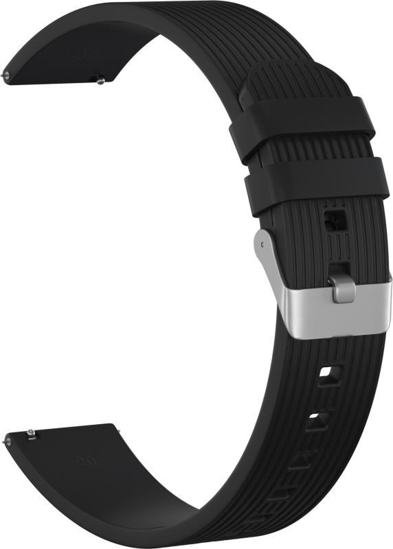 

Ремешок силиконовый GSMIN Italian Collection 20 для Xiaomi Mibro Lite (Черный)