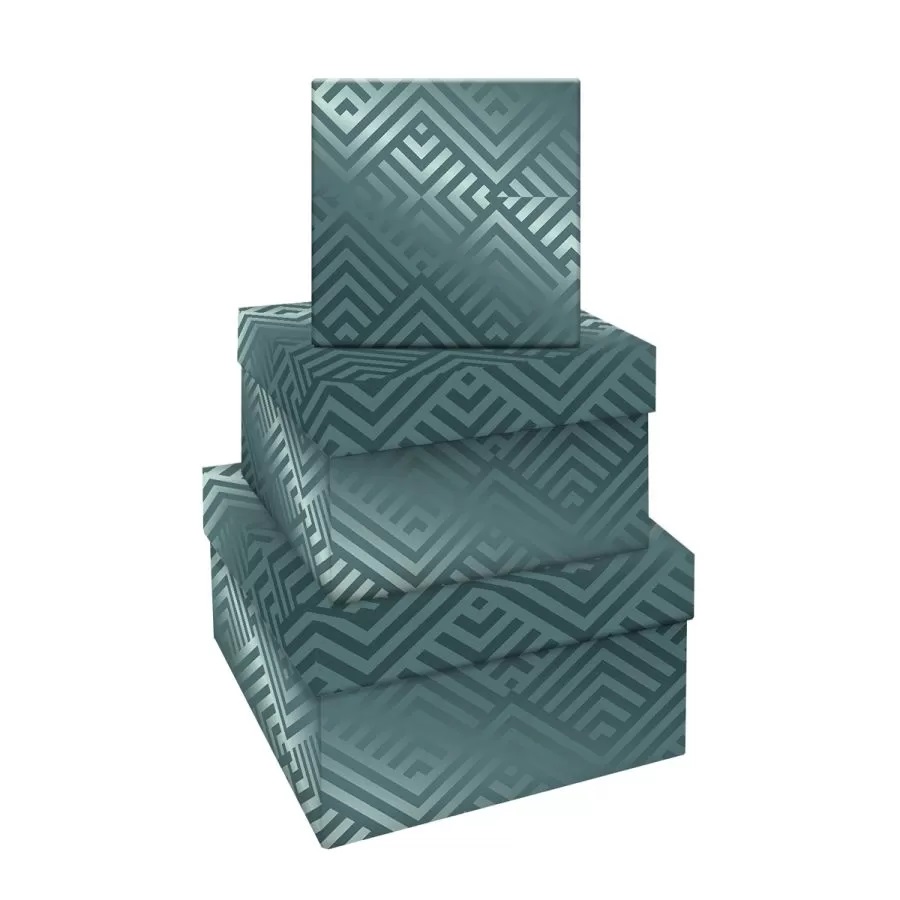 

Набор квадратныx коробок 3в1, MESHU Паттерн. Геометрия, (19,5x19,5x11-15,5x15,5x9см)