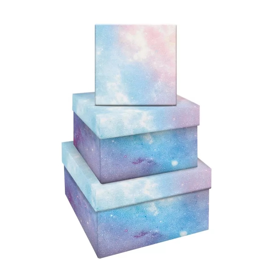 

Набор квадратныx коробок 3в1, MESHU Облака, (19,5x19,5x11-15,5x15,5x9см)