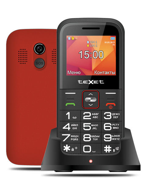 фото Сотовый телефон texet tm-b418 red