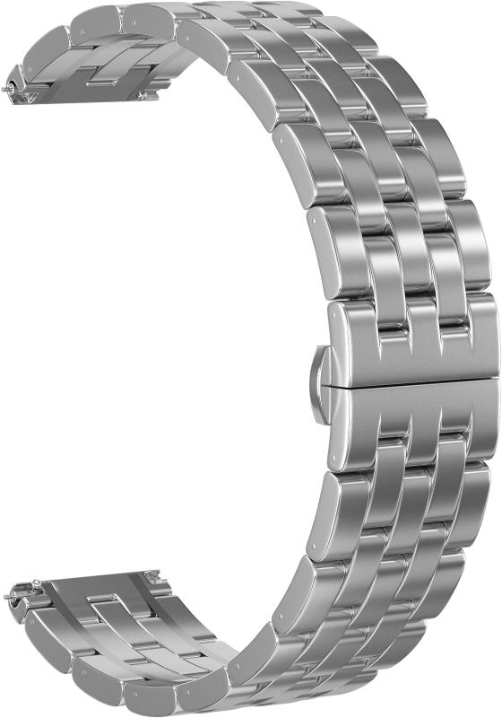 

Ремешок стальной GSMIN Cuff 20 для Xiaomi Mibro Lite (Серебристый)