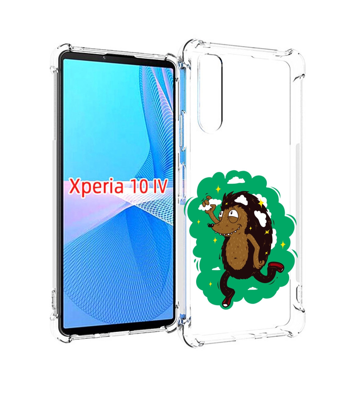 

Чехол MyPads Ежик в облаках для Sony Xperia 10 IV (10-4), Прозрачный, Tocco