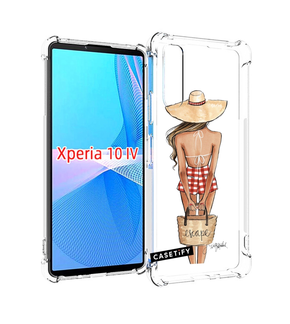 

Чехол MyPads CASETiFY женский для Sony Xperia 10 IV (10-4), Прозрачный, Tocco