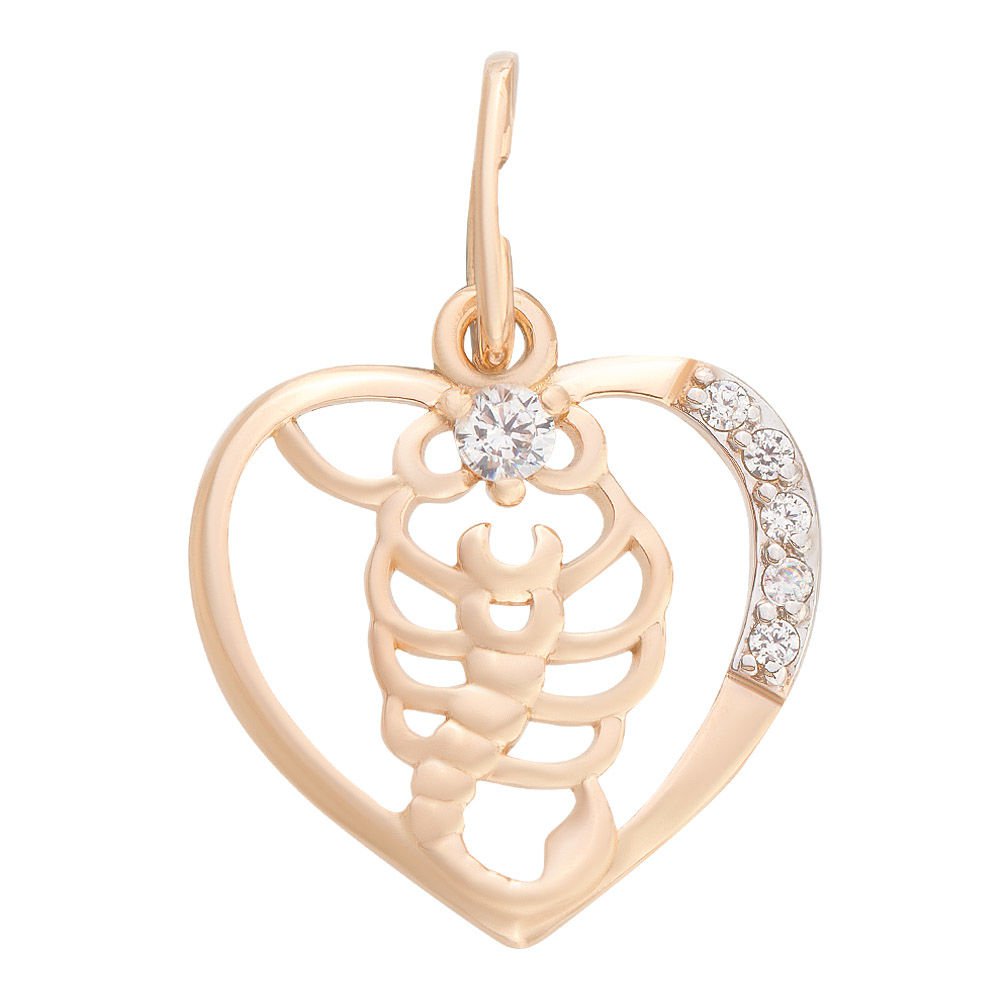 

Подвеска из красного золота 585Gold 603003673, фианит, 603003673
