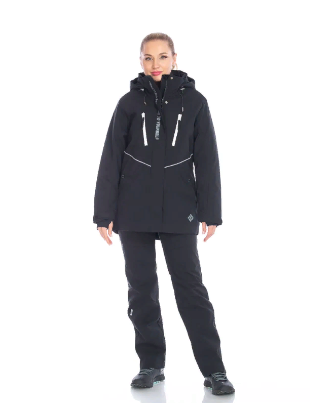 Куртка FORCELAB женская горнолыжная зимняя 48 RU Черный