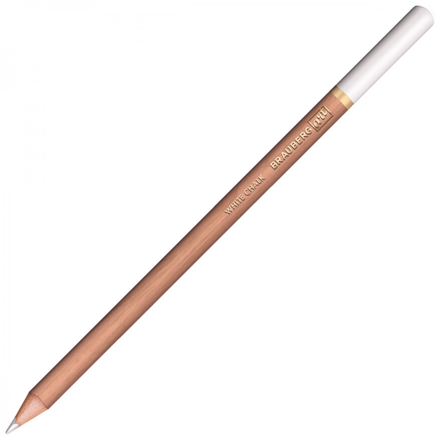 

Карандаш художественный меловой Brauberg Art Classic d=4мм, белый 50шт. 181922