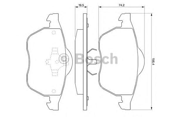 

Комплект тормозных колодок BOSCH 0986424481