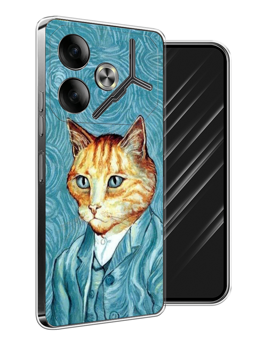 

Чехол Awog на Tecno Pova 6 "Кот Ван Гог", Голубой;коричневый, 305350-1