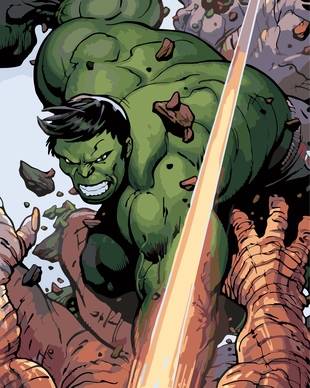 

Картины по номерам Marvel Adults Халк крушит MA002, MA2