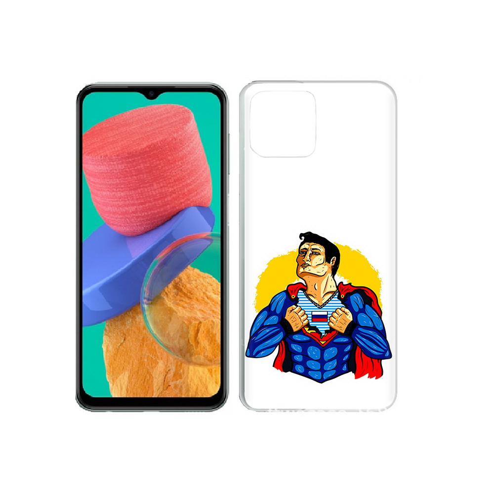 

Чехол MyPads Tocco для Samsung Galaxy M33 русский супермен (PT227322.603.591), Прозрачный, Tocco