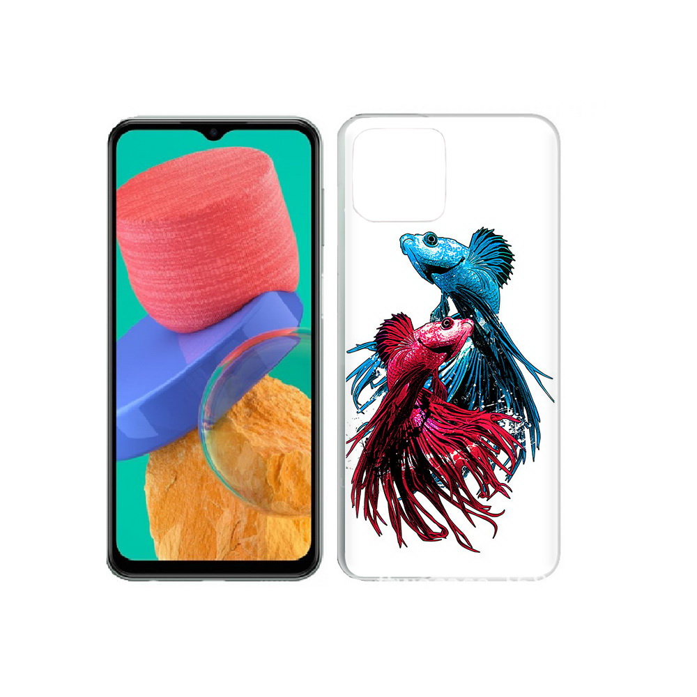 

Чехол MyPads Tocco для Samsung Galaxy M33 рыбы петушки (PT227322.603.592), Прозрачный, Tocco
