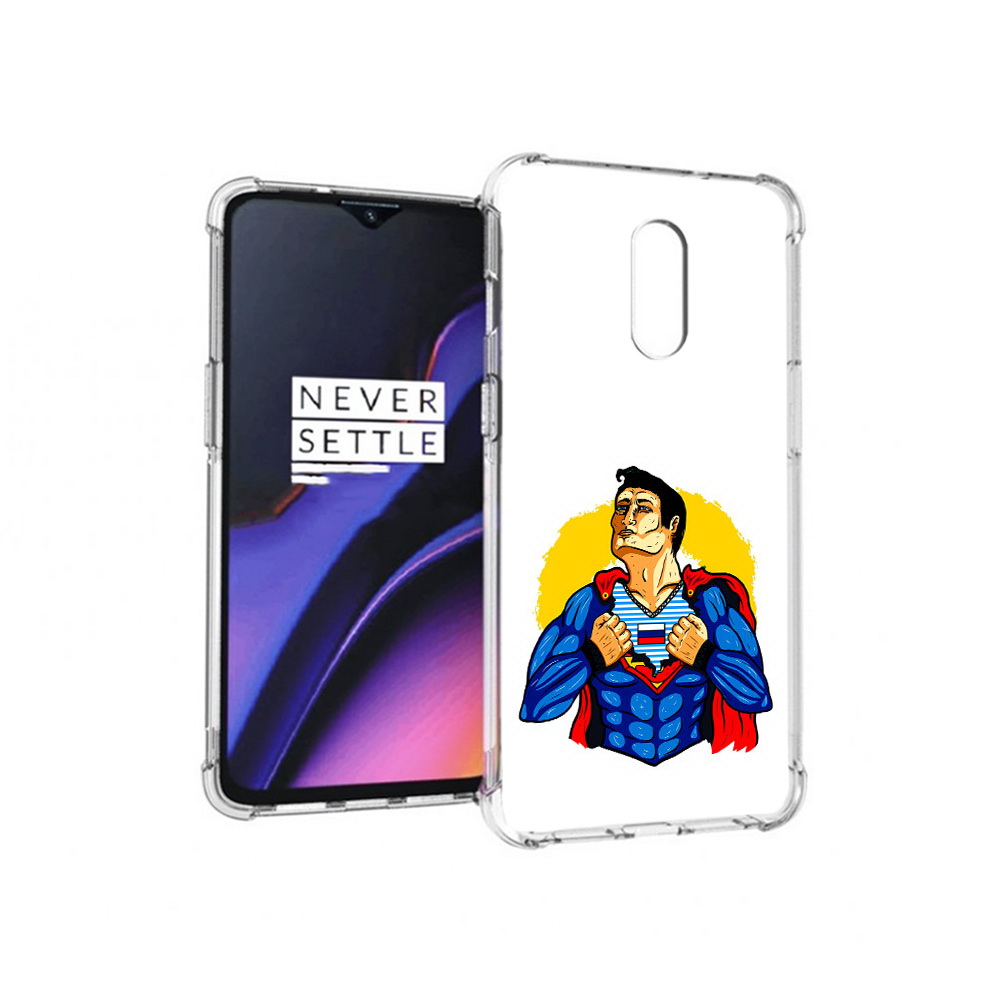 

Чехол MyPads Tocco для OnePlus 7 русский супермен (PT227043.140.591), Прозрачный, Tocco
