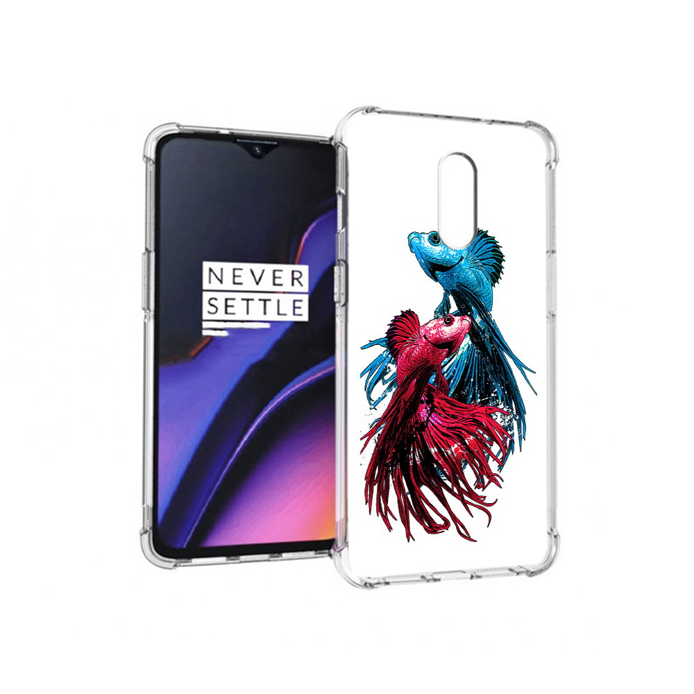 

Чехол MyPads Tocco для OnePlus 7 рыбы петушки (PT227043.140.592), Прозрачный, Tocco