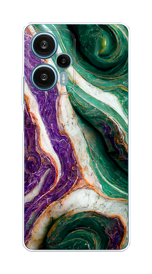 

Чехол на Xiaomi Redmi Note 12 Turbo/Poco F5 "Фиолетово-зеленый мрамор", Зеленый;фиолетовый, 318450-1