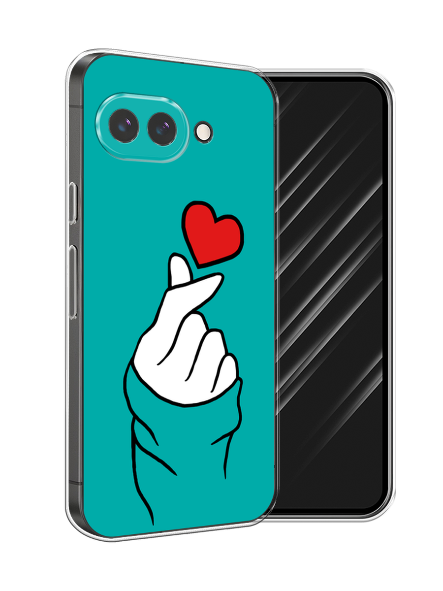 

Чехол Awog на Google Pixel 9a "Маленькое сердечко", Голубой;белый;красный, 272250-1