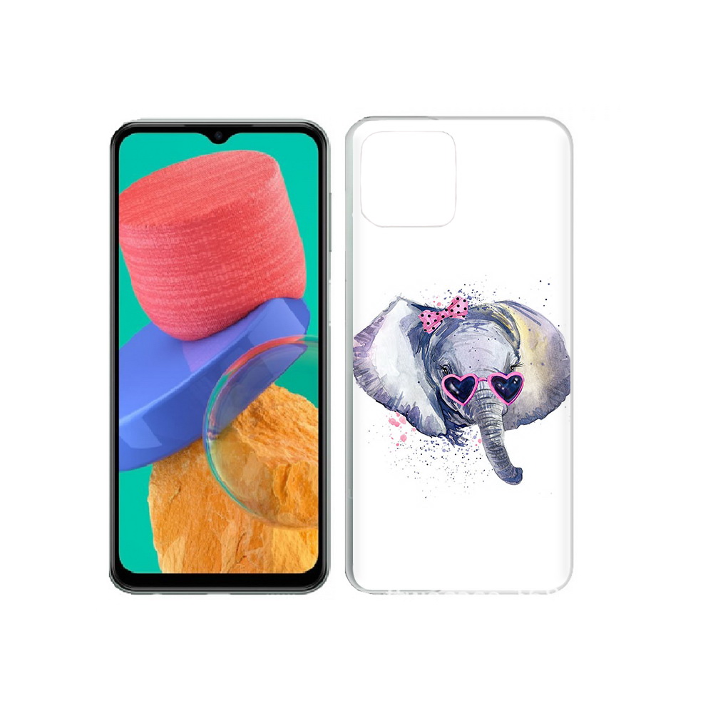 

Чехол MyPads Tocco для Samsung Galaxy M33 слоник в очках (PT227322.603.608), Прозрачный, Tocco