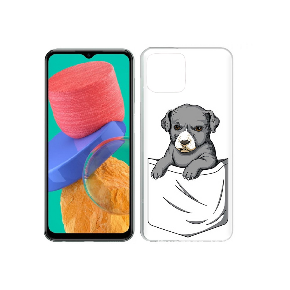 

Чехол MyPads Tocco для Samsung Galaxy M33 собачка в кармане (PT227322.603.611), Прозрачный, Tocco