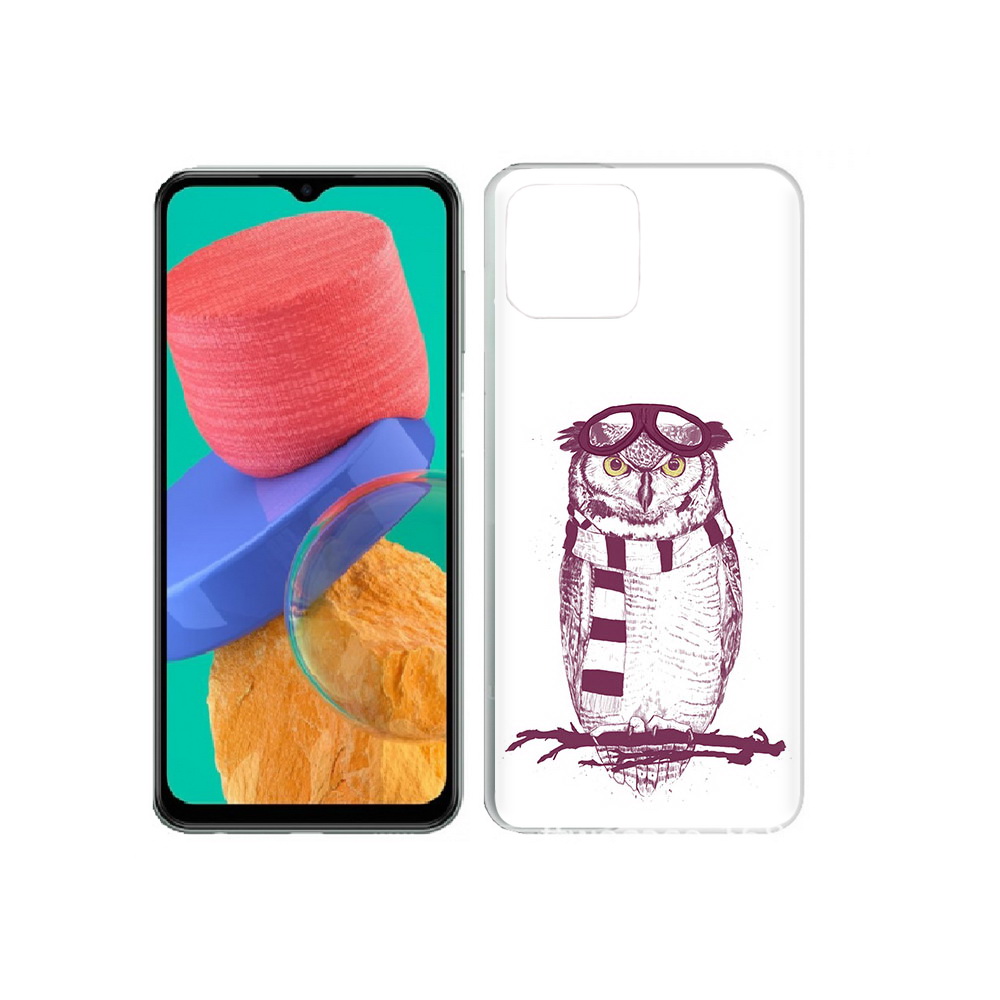 

Чехол MyPads Tocco для Samsung Galaxy M33 сова-летчик (PT227322.603.612), Прозрачный, Tocco