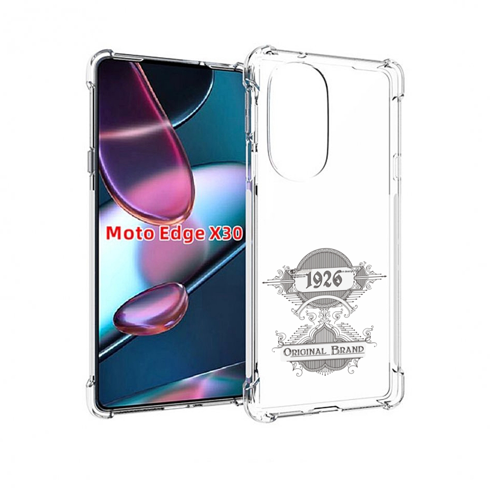 

Чехол MyPads логотип черно белый для Motorola Moto Edge X30, Прозрачный, Tocco
