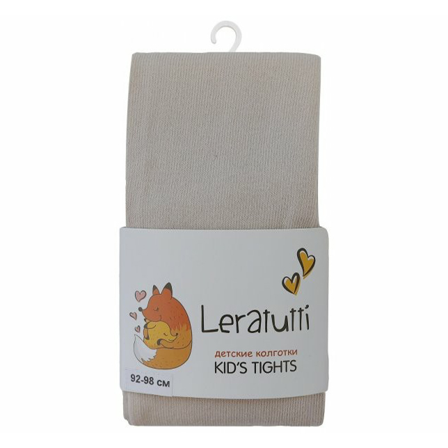 

Колготки для девочки Leratutti хлопок бежевые р 122-128, Бежевый