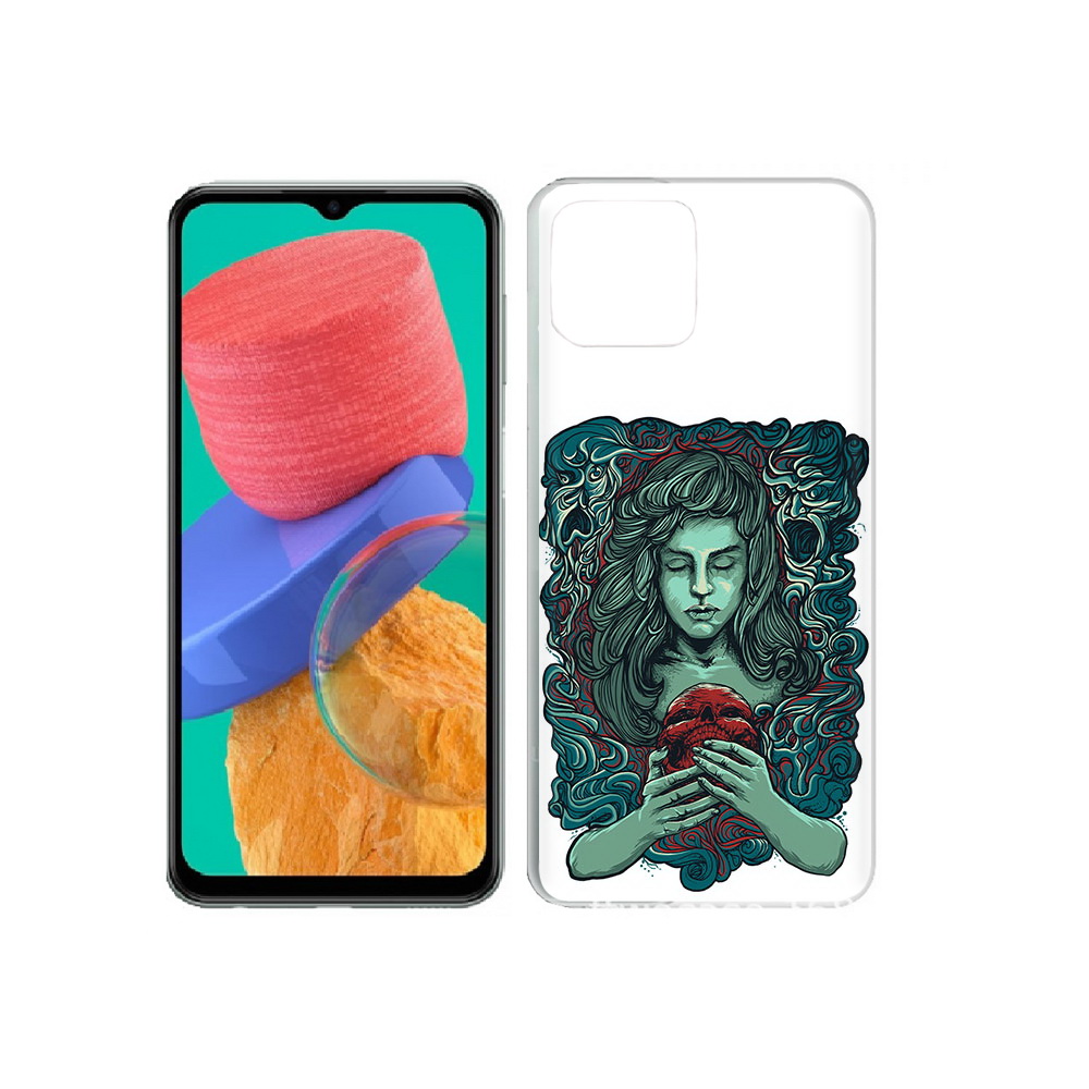 

Чехол MyPads Tocco для Samsung Galaxy M33 спящая девушка (PT227322.603.619), Прозрачный, Tocco