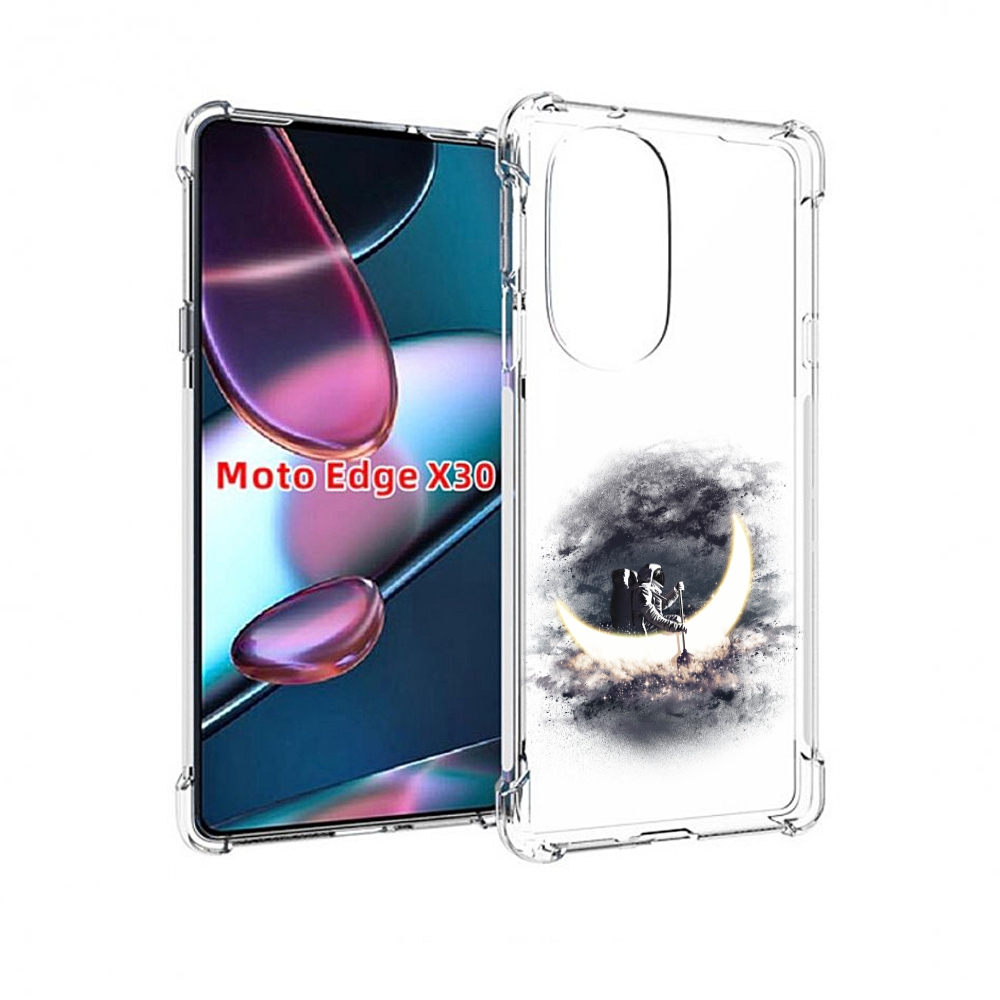 

Чехол MyPads лунный путешественник для Motorola Moto Edge X30, Прозрачный, Tocco